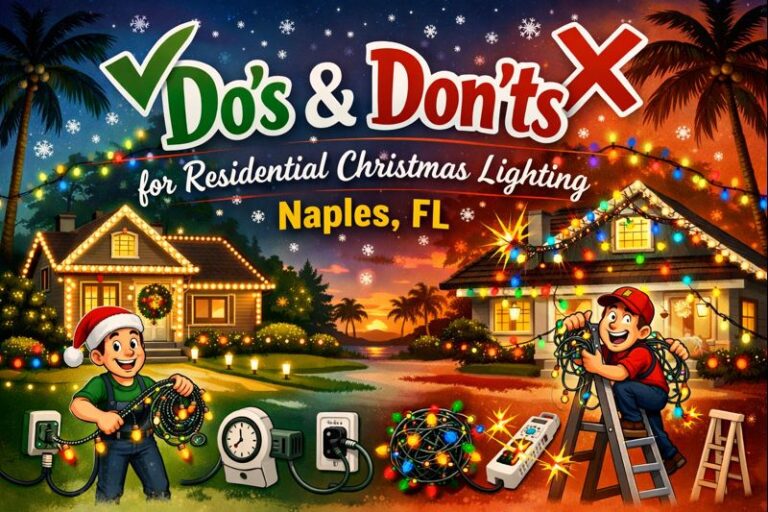 Do’s and Don’ts for residential christmas lighting naples fl