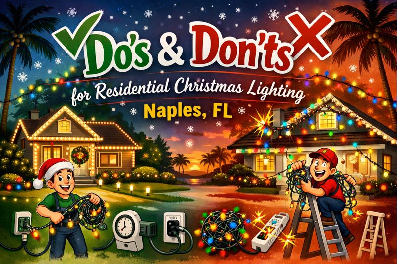 Do’s and Don’ts for residential christmas lighting naples fl