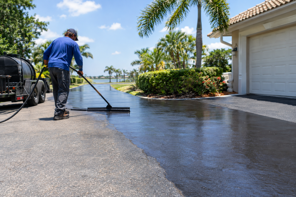 Sealcoating in Southwest Florida: What It Actually Does for Your Asphalt