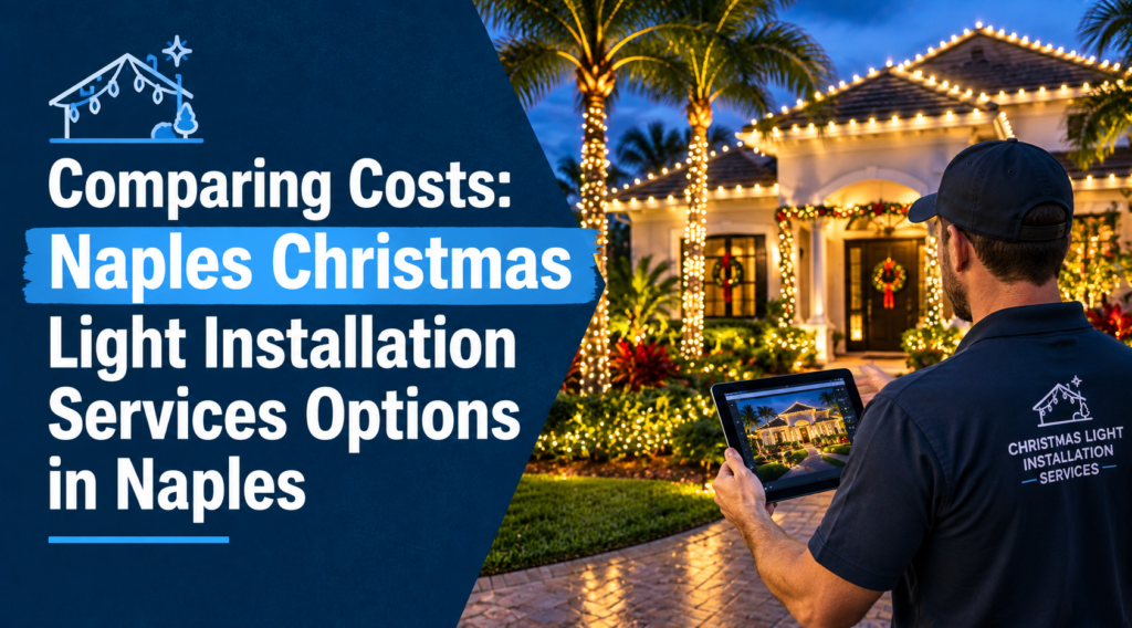 christmas light installation